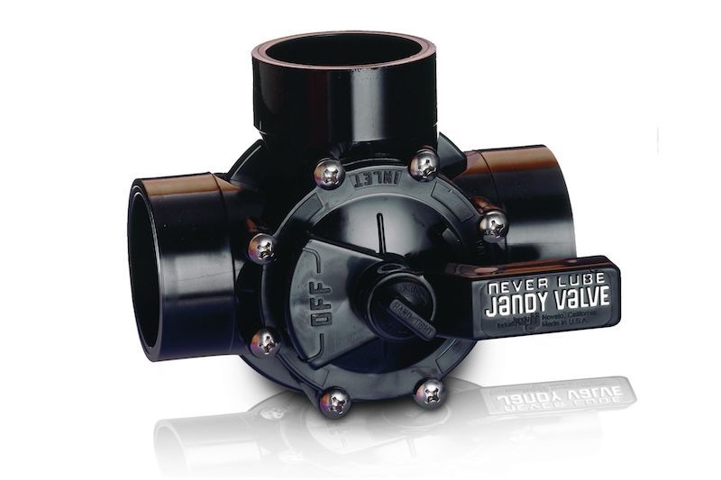 Close Up of a Black Valve on a White Background — Taree Pool Supplies in Taree, NSW