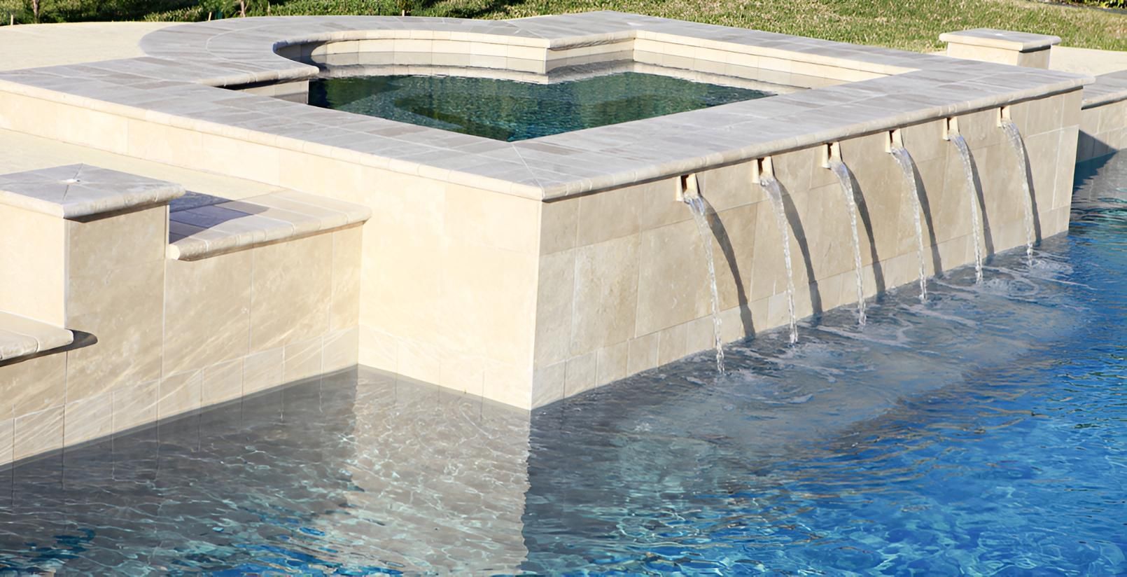 There is a Waterfall in the Middle of the Pool — Taree Pool Supplies in Forster, NSW