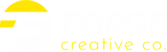 Yellow logo with a sun-like shape and