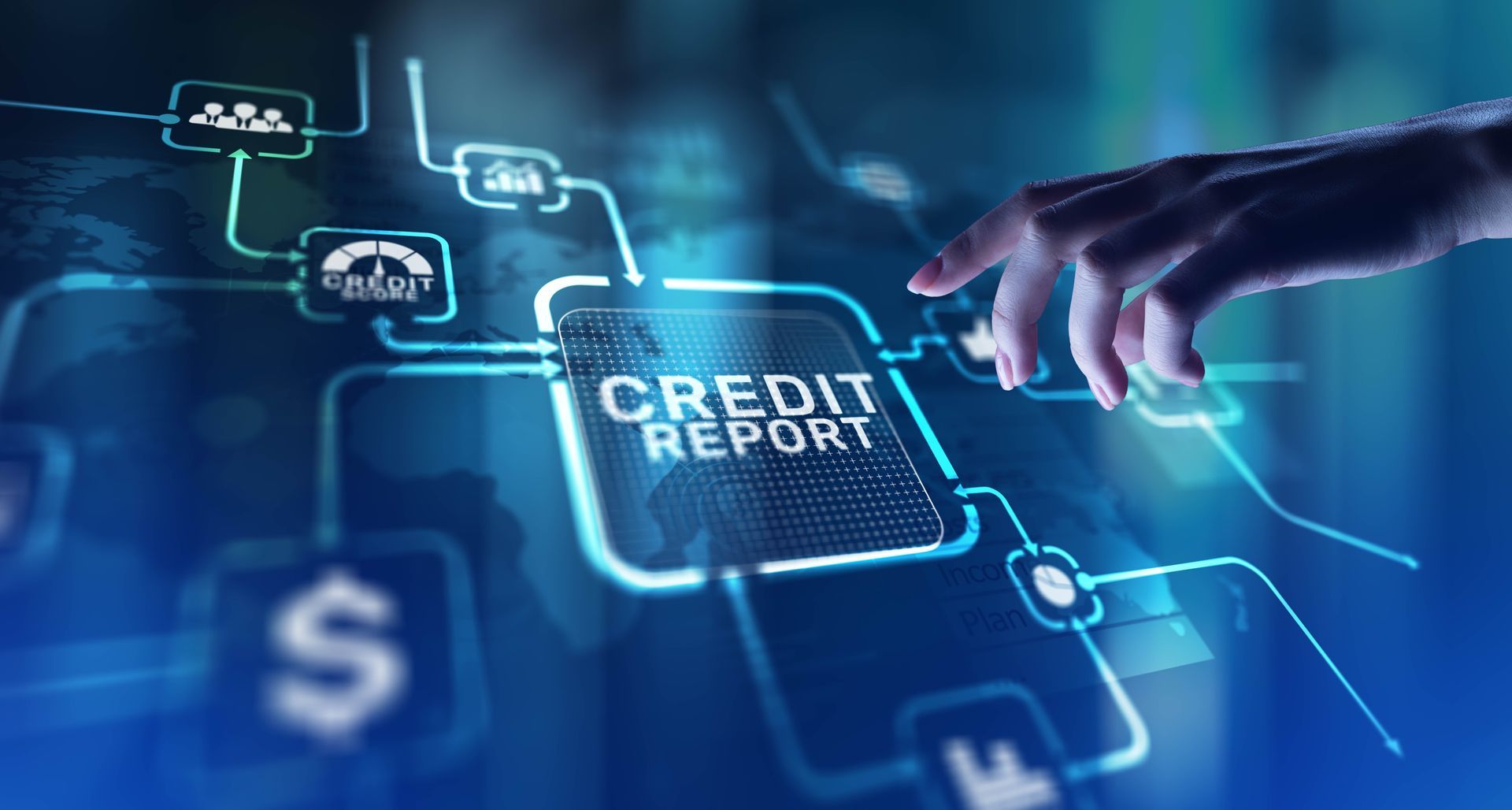 person using laptop to monitor credit reports and financial data