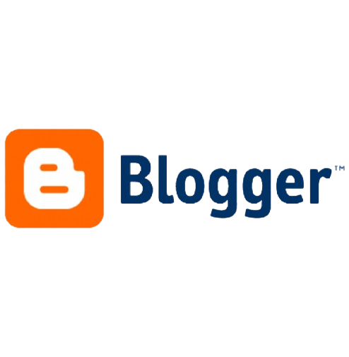 Blogger logo: Orange square with a white