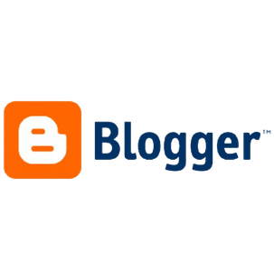 Blogger logo: Orange square with a white 