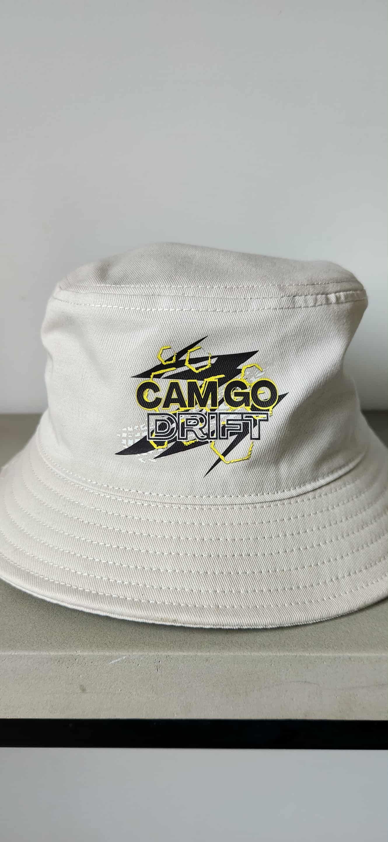 Beige bucket hat with