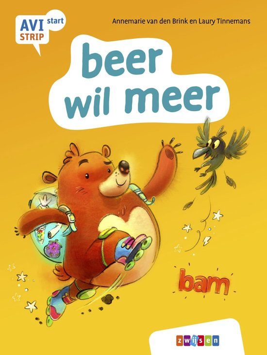 Boekrecensie AVI strips - beer wil meer - Annemarie van den Brink