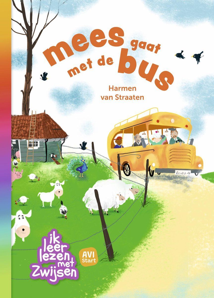 Mees gaat met de bus