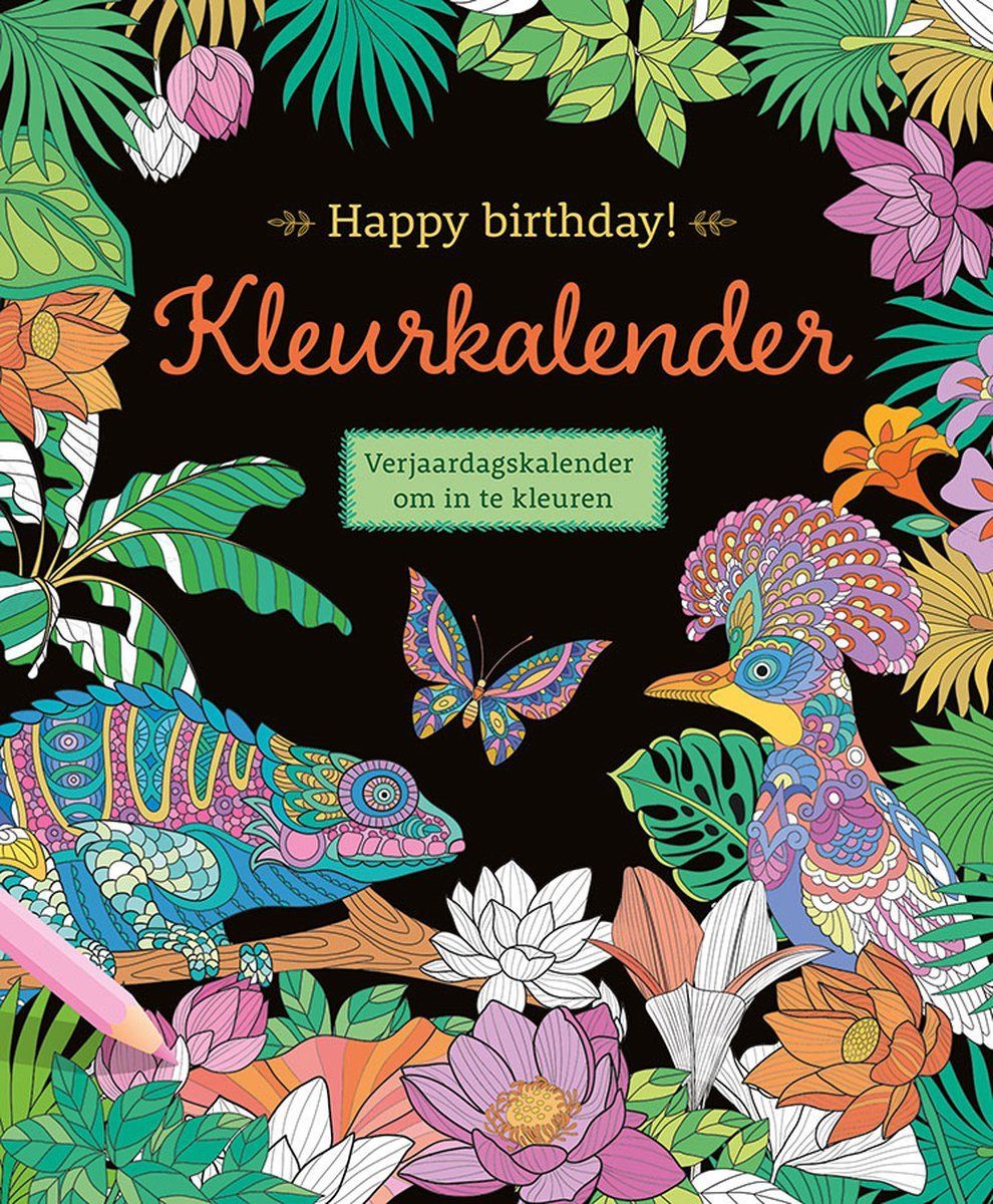 Boekrecensie Happy birthday! Kleurkalender (Tropical)