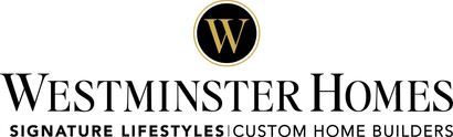 A logo for westminster homes signature lifestyles custom home builders