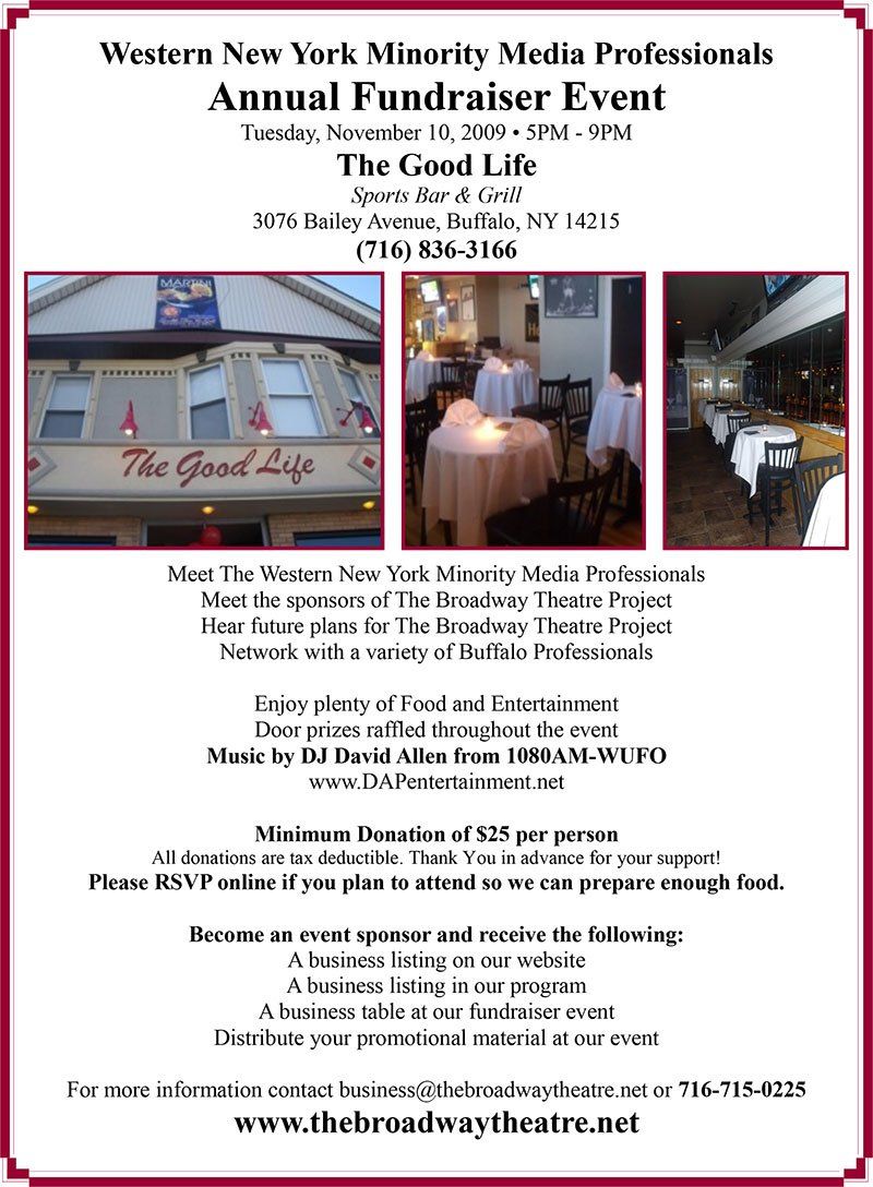 An advertisement for the good life annual fundraiser event