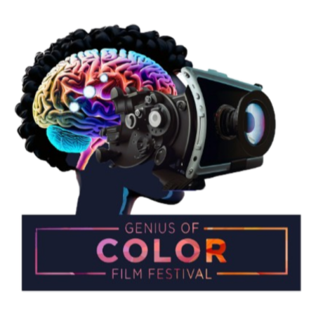 A logo for the genius of color film festival