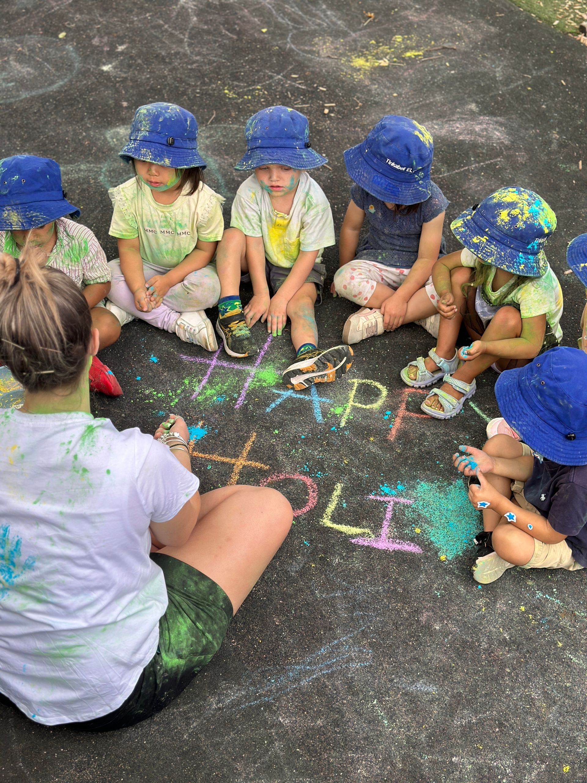 Tinkabell Learning Centre teacher with kids Tinkabell Learning Centre teacher with kids