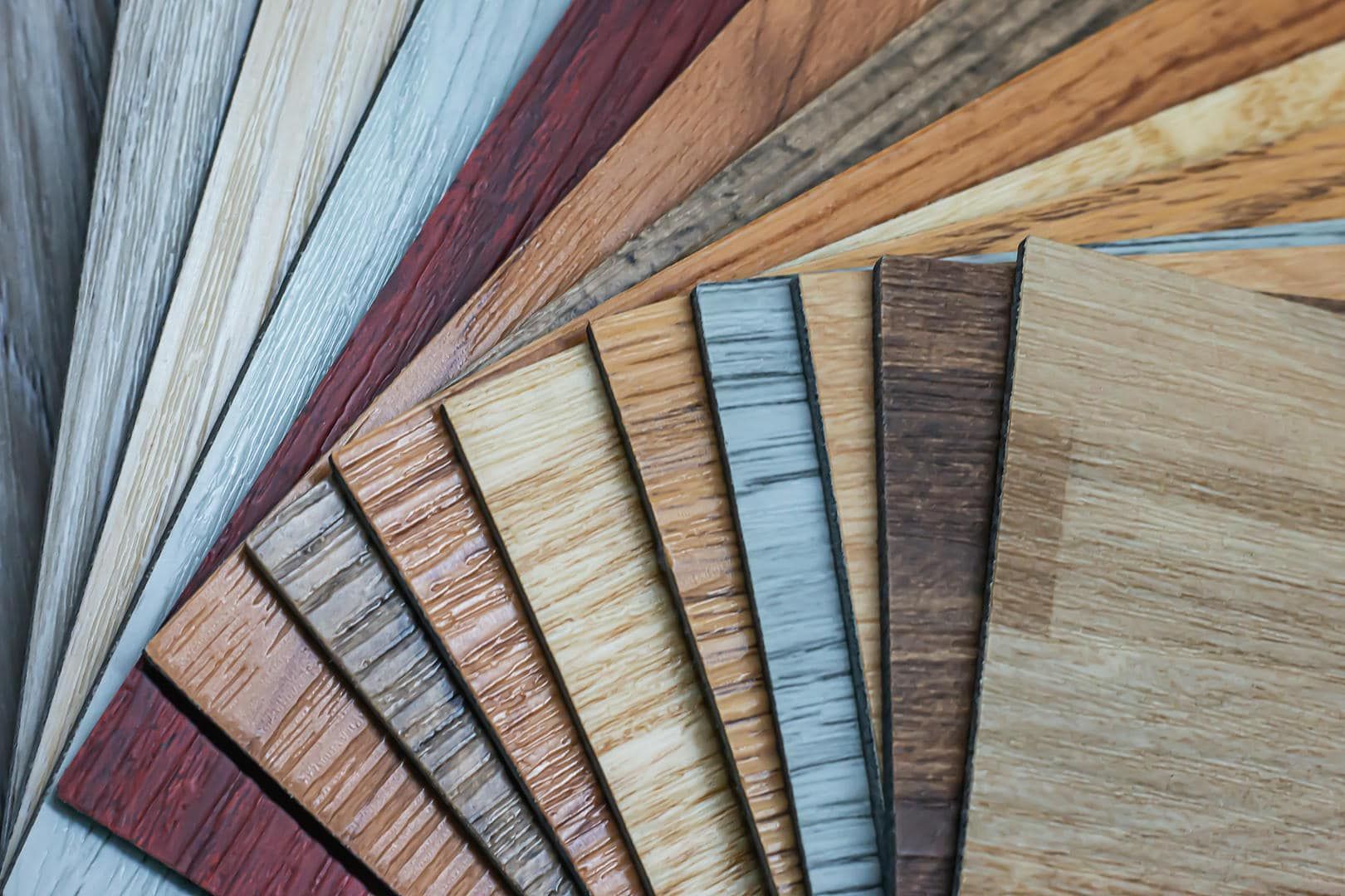 There are many different types of wood in this picture.