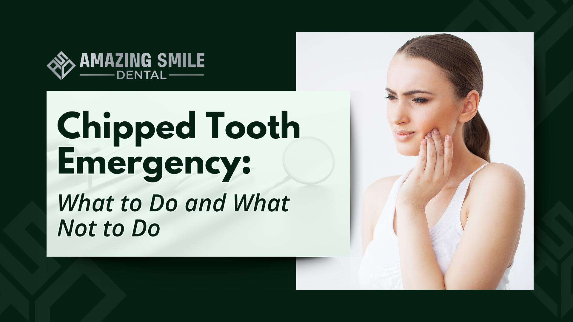 Green banner with text