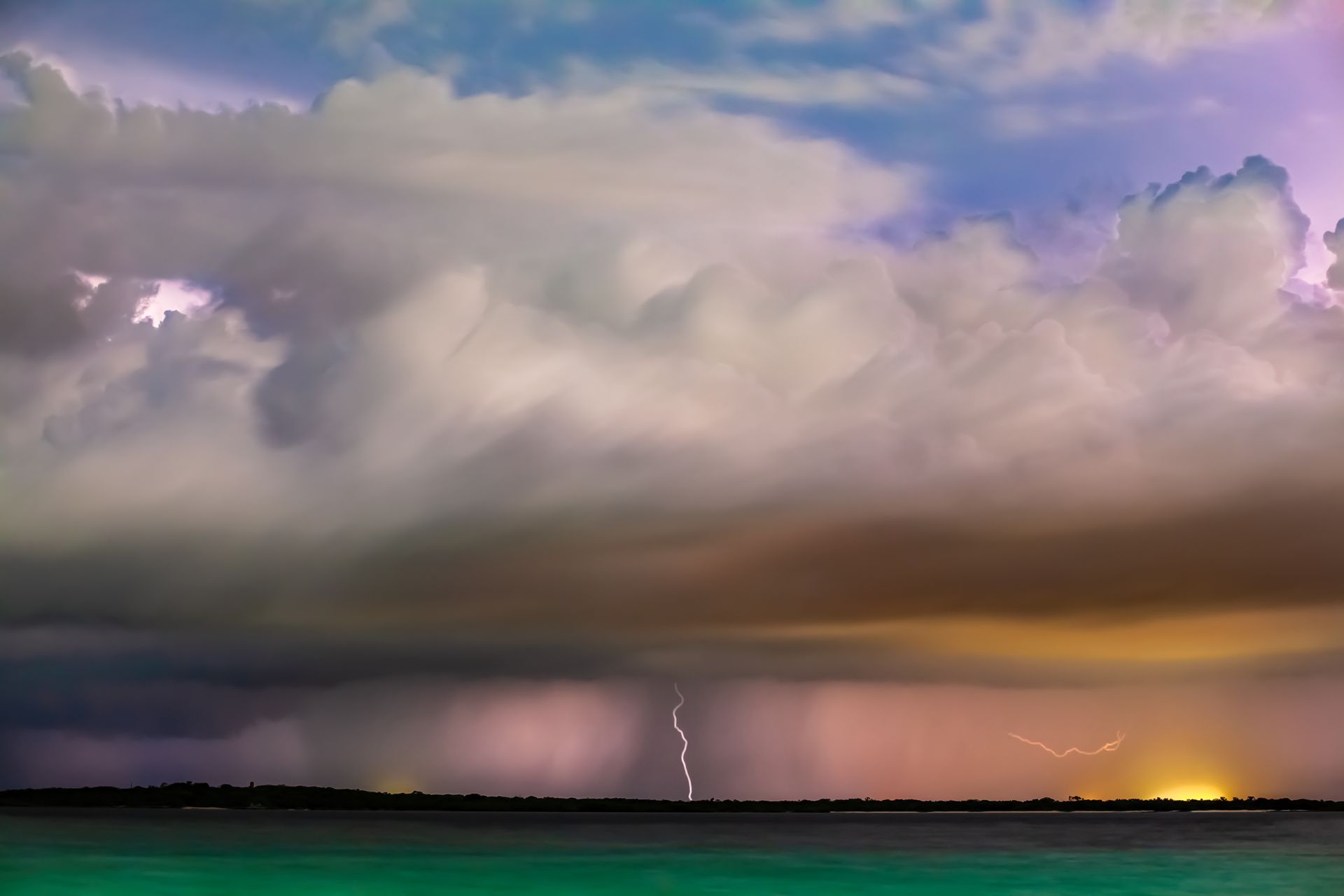  Storms near Cayo Las Brujas, Cuba. 