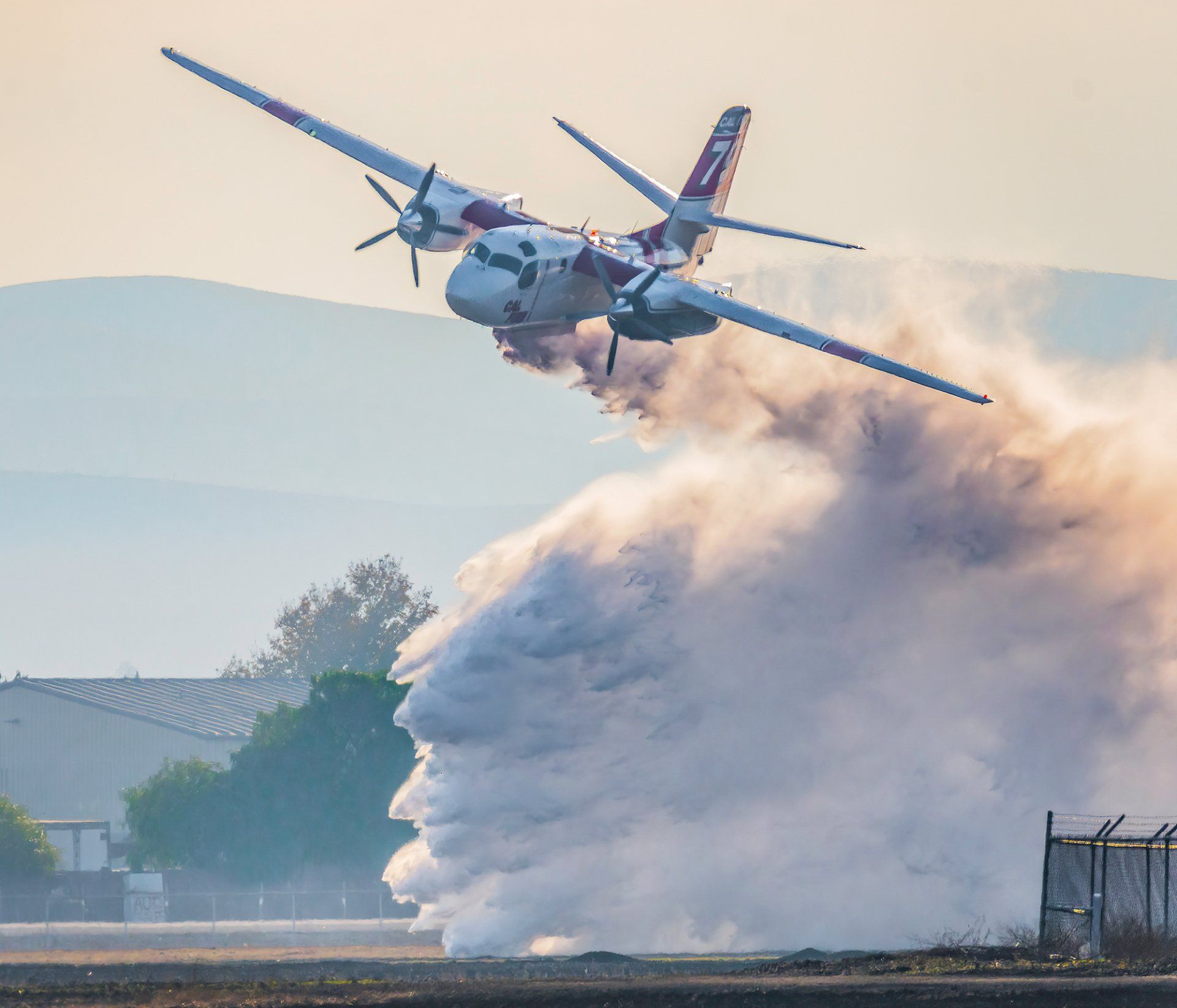 CalFire Tanker 79 cleans out the tanks at Hollister Municipal Airport before heading back to Sacramento for the winter. 
