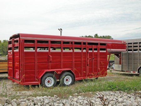 Horse Trailer With Red Color — Valparaiso, IN – Valpo Trailer, Inc.