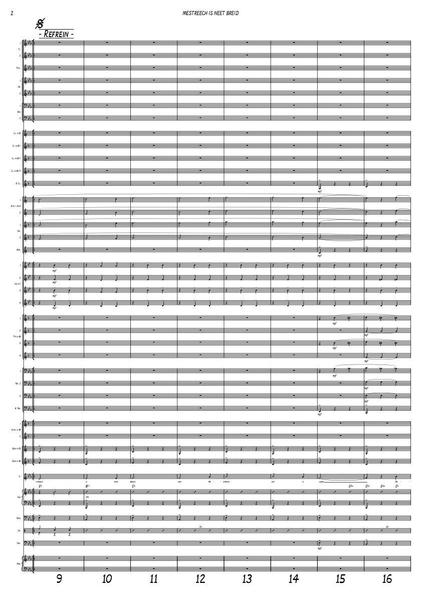 MESTREECH IS NEET BREID - Windband + Vocal - Dave Vreuls