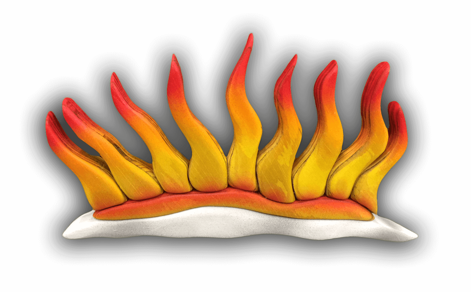 A custom Intarsia Art piece by Nick Vidakovic of coral