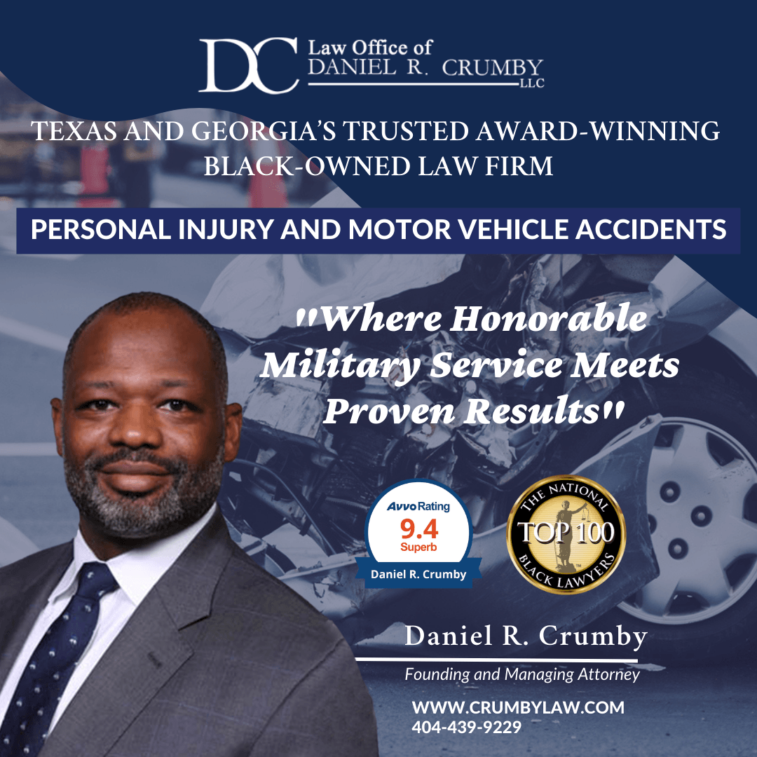 A man in a suit and tie is advertising a law firm