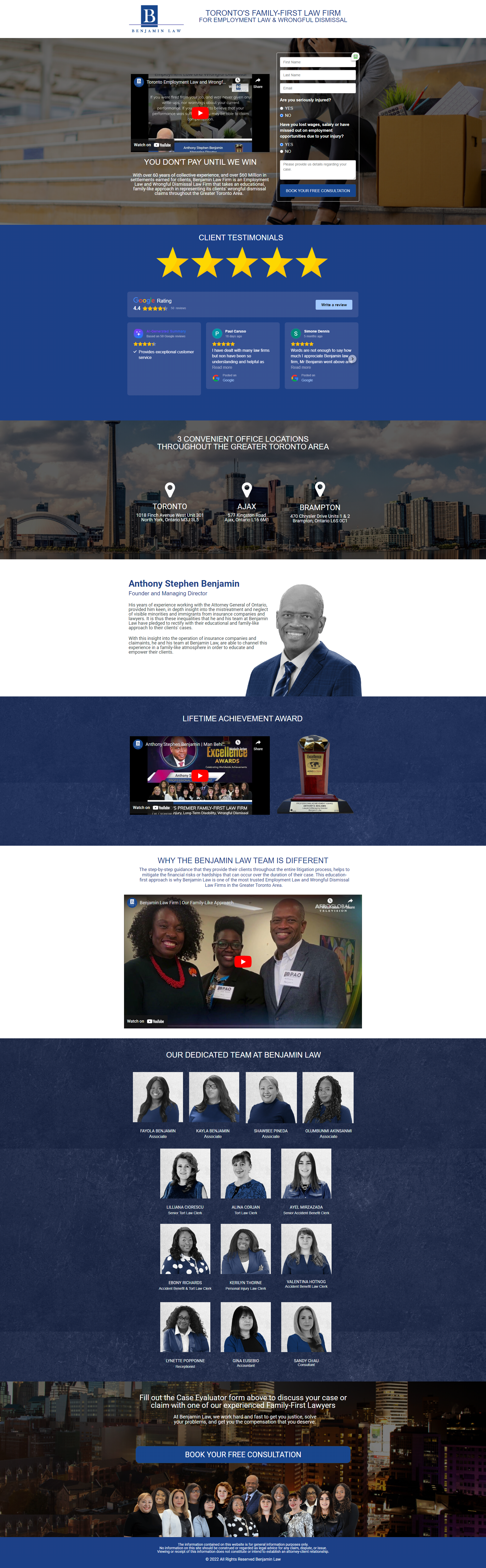 Landing Page Creation and Optimization For Black Lawyers and Black-Owned Law Firms