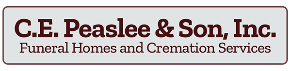 Logo for C.E. Peaslee & Son, Inc., a funeral home offering funeral and cremation services.