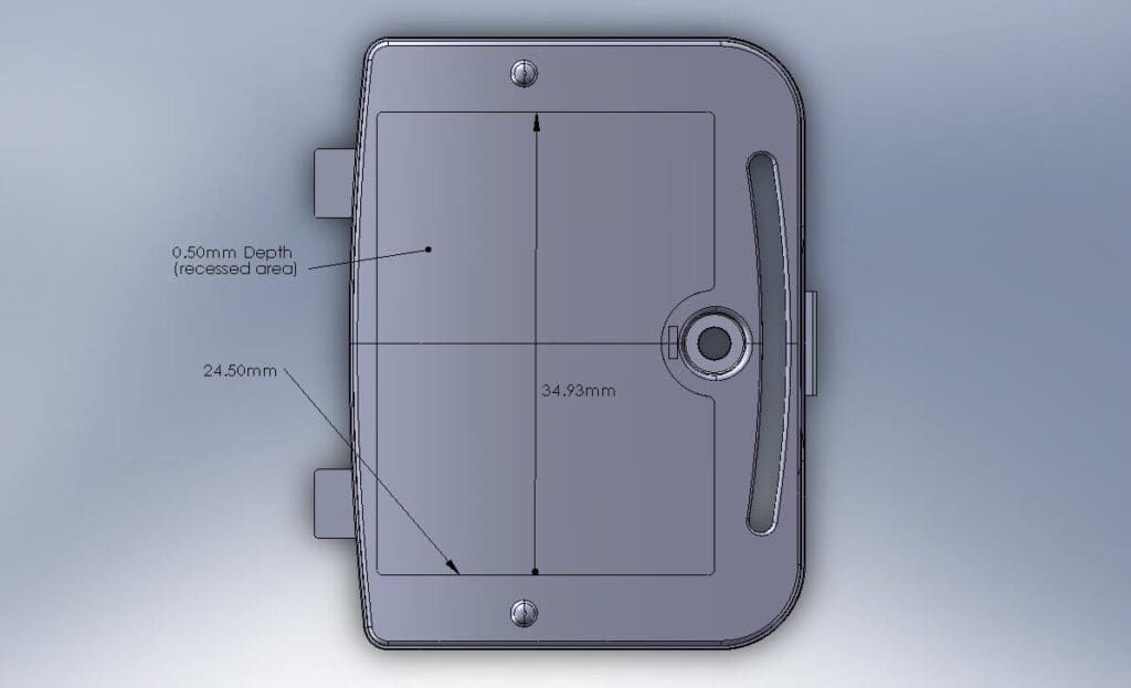 A gray metal vault door with a handle, lock, and hinges against a white background.