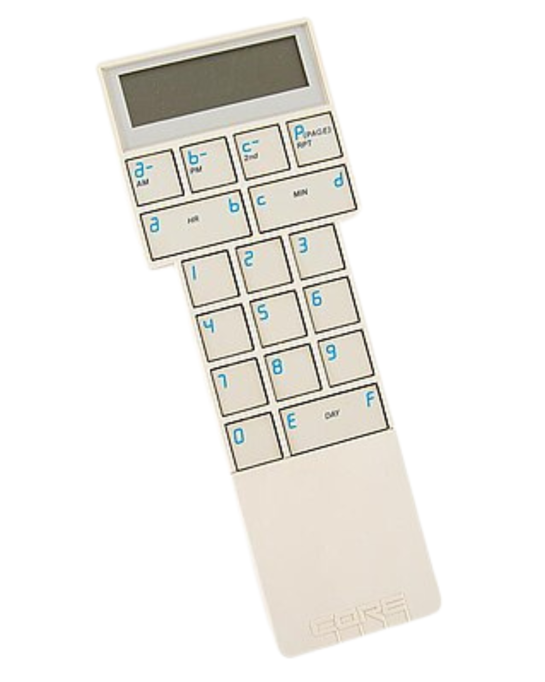 The original C.O.R.E. remote is left of 2 similar PIC series remotes.