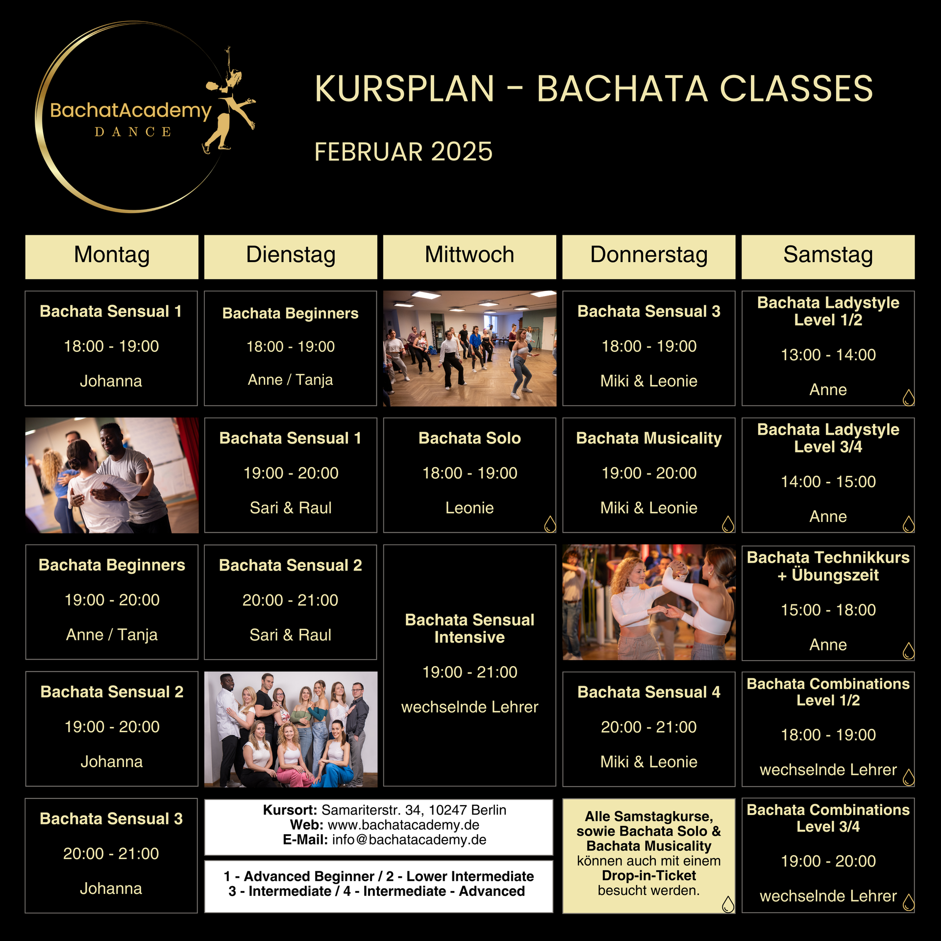 Bachata Kursplan November 2024 Berlin