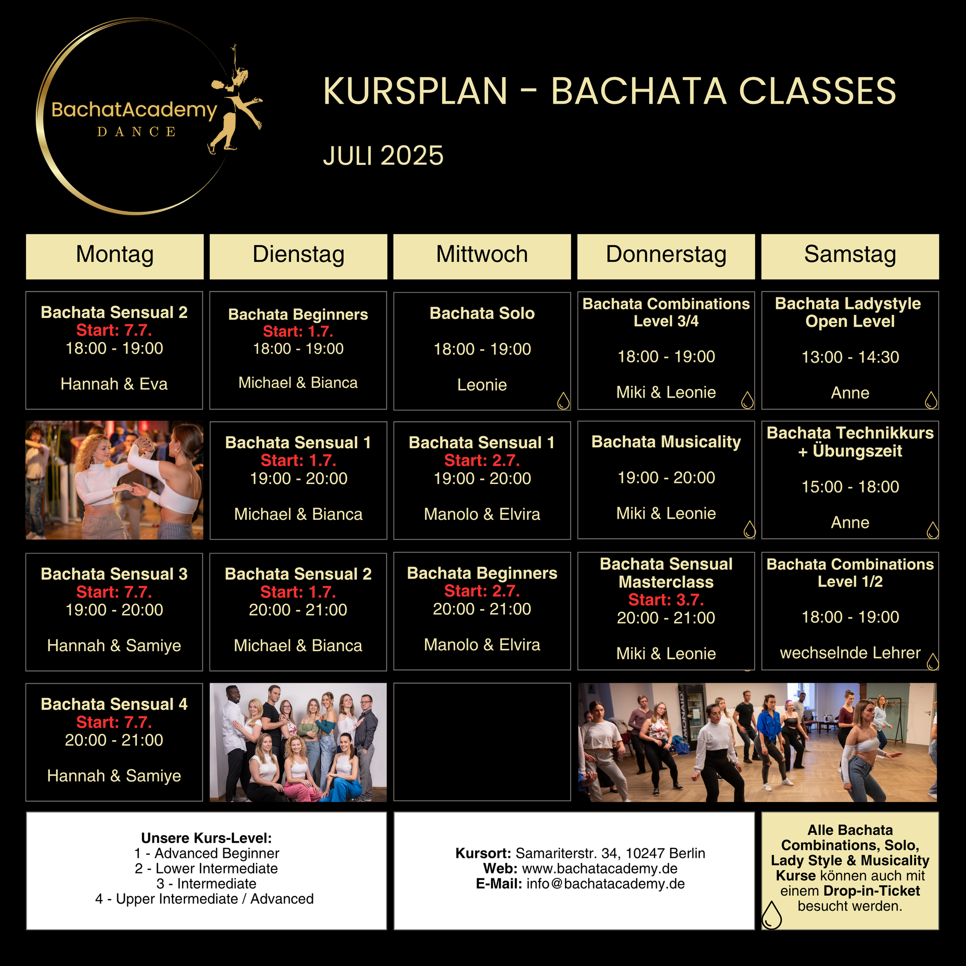 Bachata Kursplan November 2024 Berlin