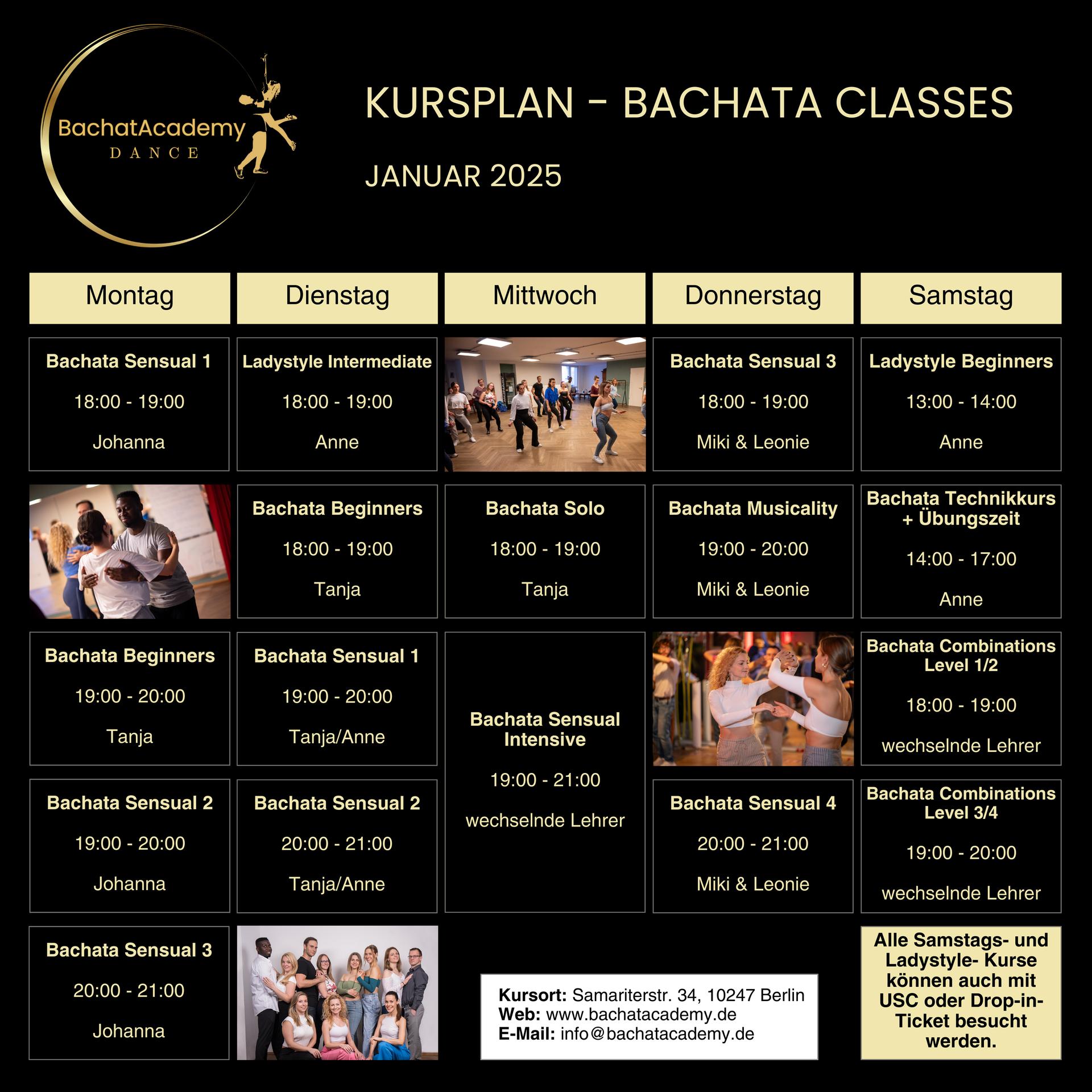 Bachata Kursplan November 2024 Berlin