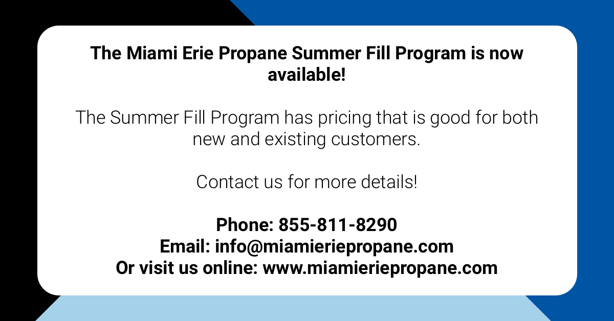 Image describing the Miami Erie Propane Summer Fill program.