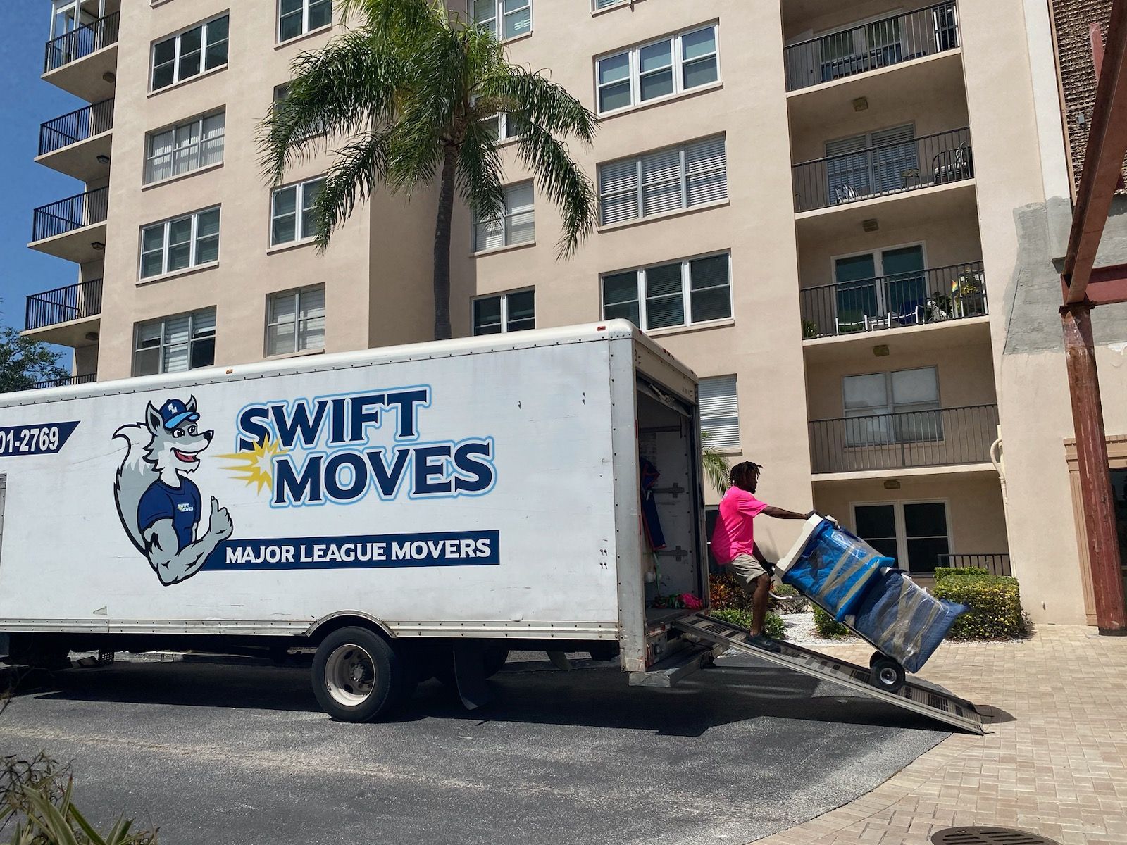 Swift Moves Large Trailer Truck