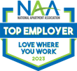 National Apartment Association Top Employer 2023 logo.