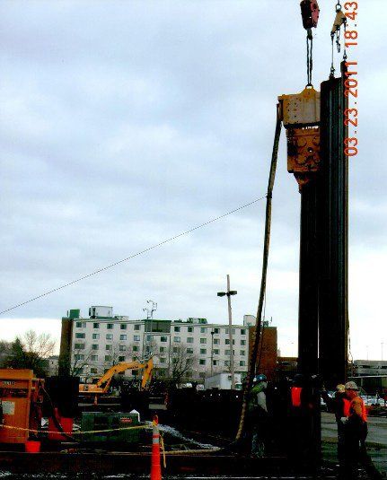 Construction Crane - Pile Driving in Canton, MA
