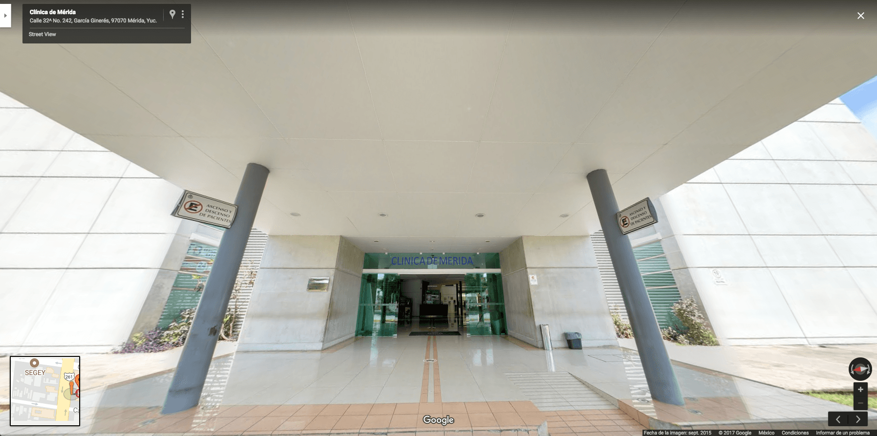 Clínica-de-Mérida-recorrido-virtual-google-street-view-clínica-datalogyx