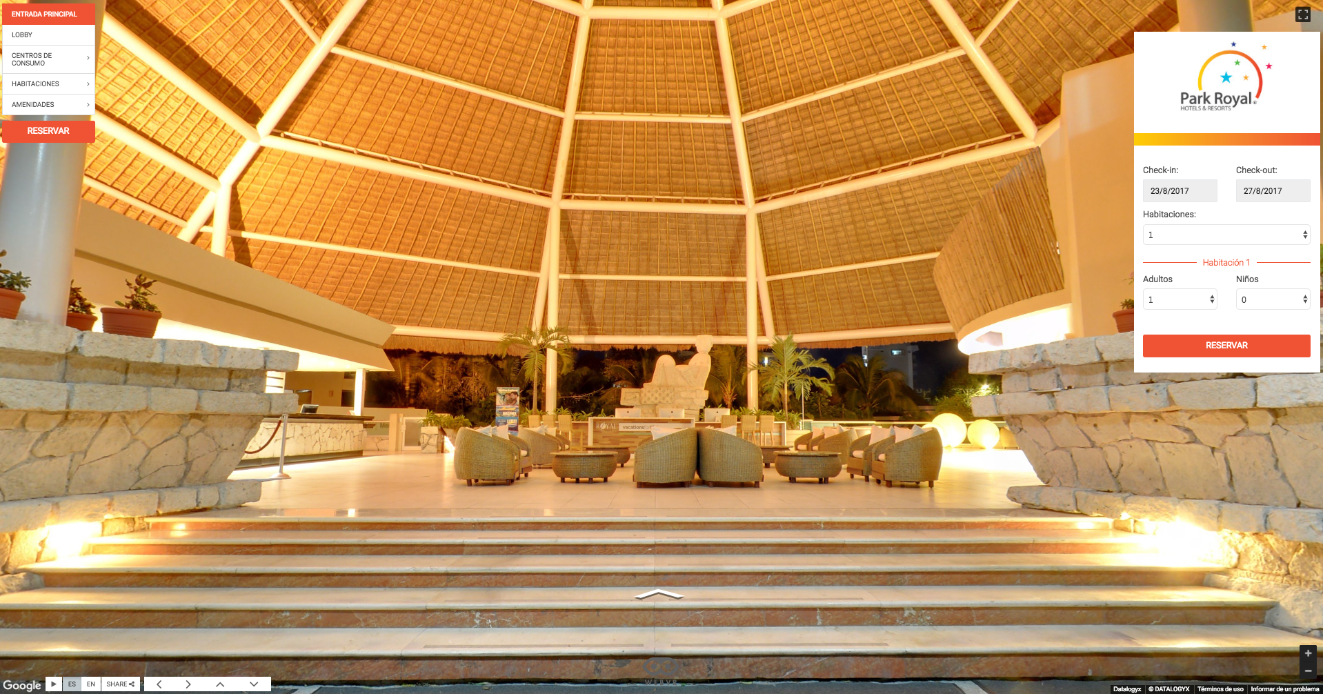 Hotel-Grand-Park-Royal-Cozumel-recorrido-virtual-google-street-view-concesionaria-datalogyx