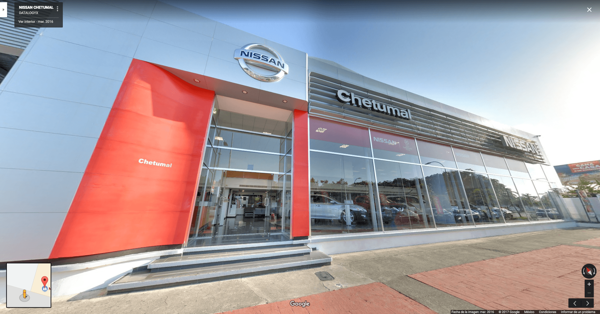 Nissan -Chetumal-Álvaro-Obregón-recorrido-virtual-google-street-view-concesionaria-datalogyx