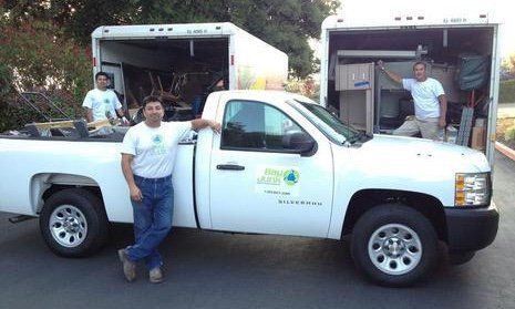 Bay Junk workers and trucks