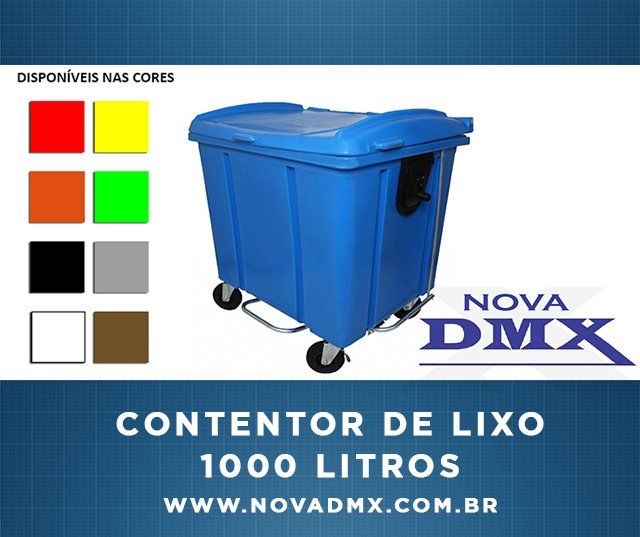 Contentor de lixo 1000 Litros com pedal