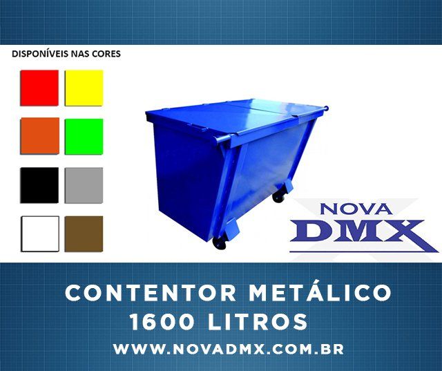 contentor de lixo 1600 litros