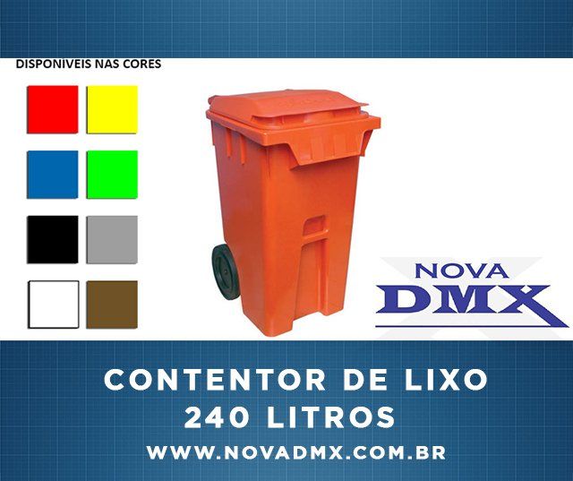 contentor de lixo 240 litros