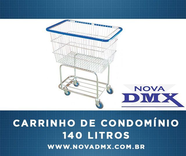 carrinho de condomínio 140 litros