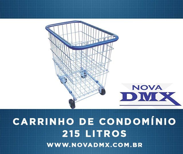 carrinho de condomínio 215 litros