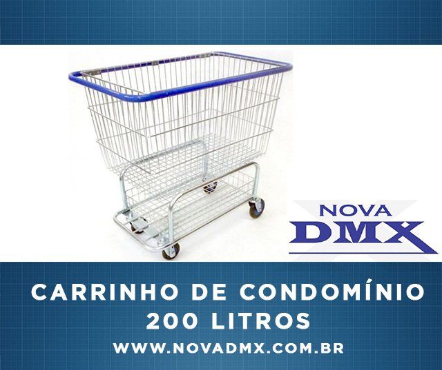 carrinho de condomínio 200 litros