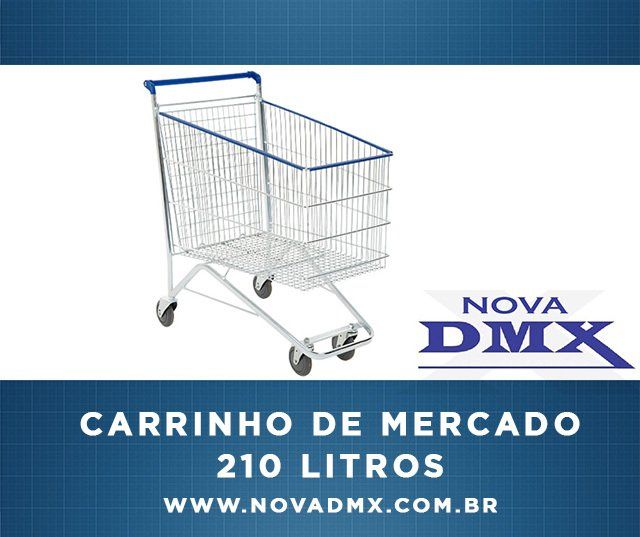 Carrinho de mercado 210 litros