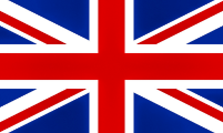 a close up of a british flag on a white background .