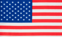 a close up of an american flag with stars on it .