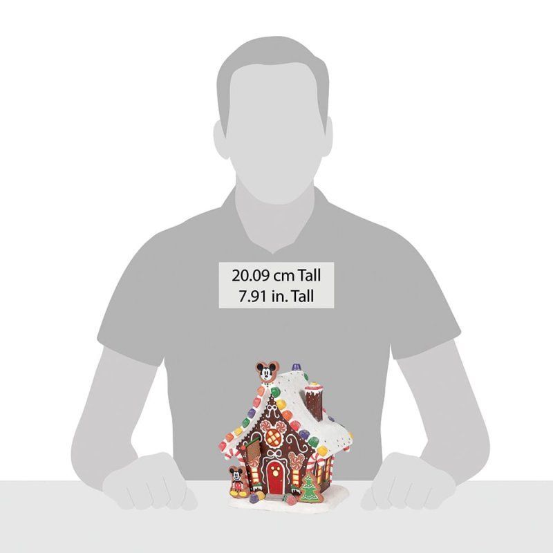 Peperkoekhuisje met Mickey Mouse-details, 7,91 inch hoog.