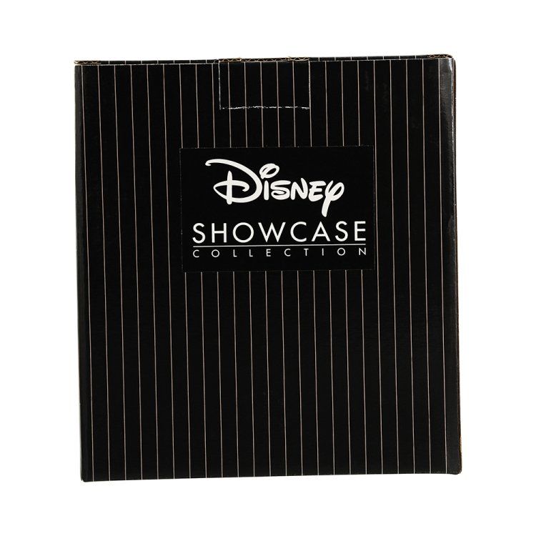 Zwarte doos met witte verticale strepen en een Disney Showcase Collection-logo.