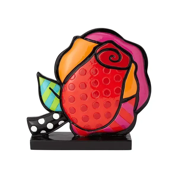 Belle-beeldje voor een kleurrijke, gestileerde roos.