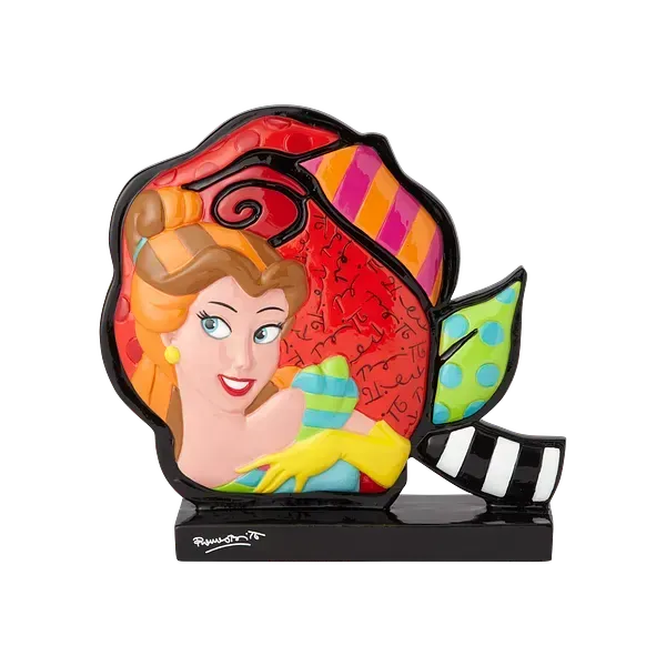 Belle-beeldje voor een kleurrijke, gestileerde roos.